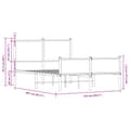 Miniatyrbillede 10 af 10: sengeramme med sengegavl og fodgærde 120x200 cm metal brun eg