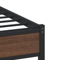 Miniatyrbillede 8 af 10: sengeramme med sengegavl 137x190 cm metal brun egetræsfarve