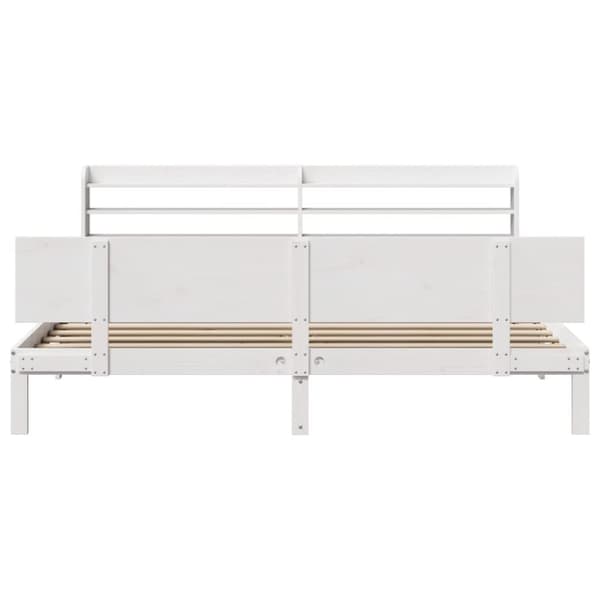 sengeramme med sengegavl 180x200 cm massivt fyrretræ
