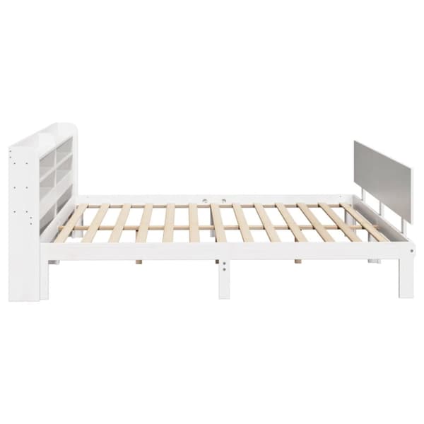 sengeramme med sengegavl 180x200 cm massivt fyrretræ