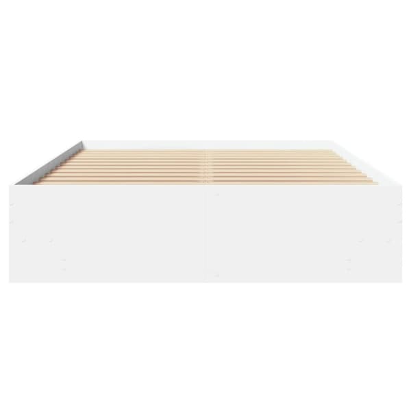 sengestel 120x190 cm konstrueret træ hvid