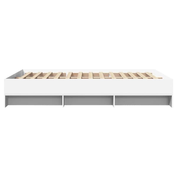 sengestel 120x190 cm konstrueret træ hvid