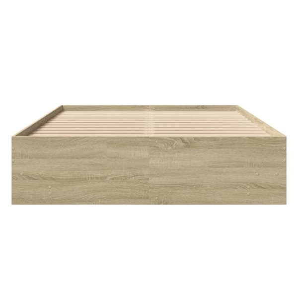 sengeramme 140x190 cm uden madras konstrueret træ sonoma-eg