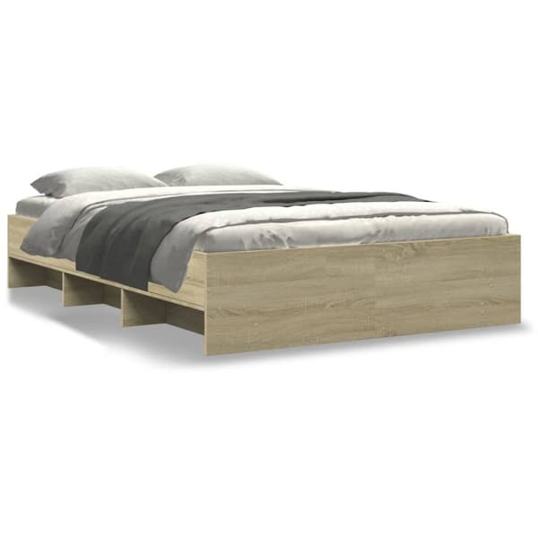 sengeramme 120x190 cm uden madras konstrueret træ sonoma-eg