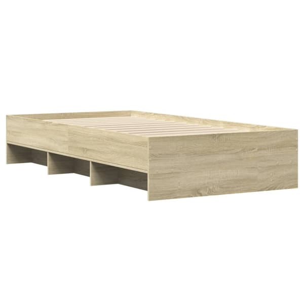 sengeramme 90x190 cm uden madras konstrueret træ sonoma-eg