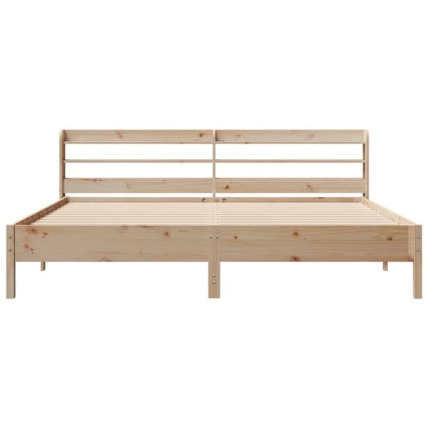 sengeramme uden madras 200x200 cm massivt fyrretræ