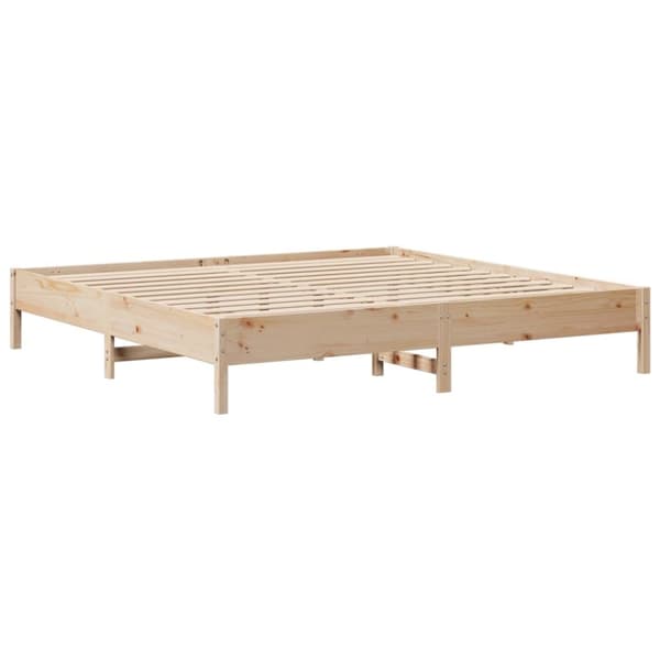 sengeramme uden madras 200x200 cm massivt fyrretræ