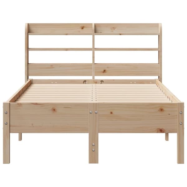 sengeramme uden madras 75x190 cm massivt fyrretræ