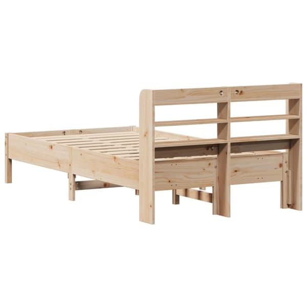 sengeramme uden madras 75x190 cm massivt fyrretræ