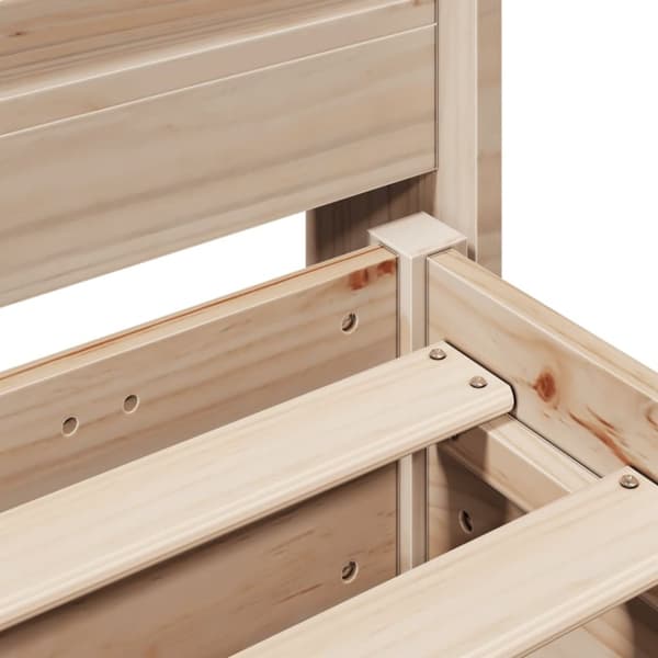 sengeramme uden madras 75x190 cm massivt fyrretræ