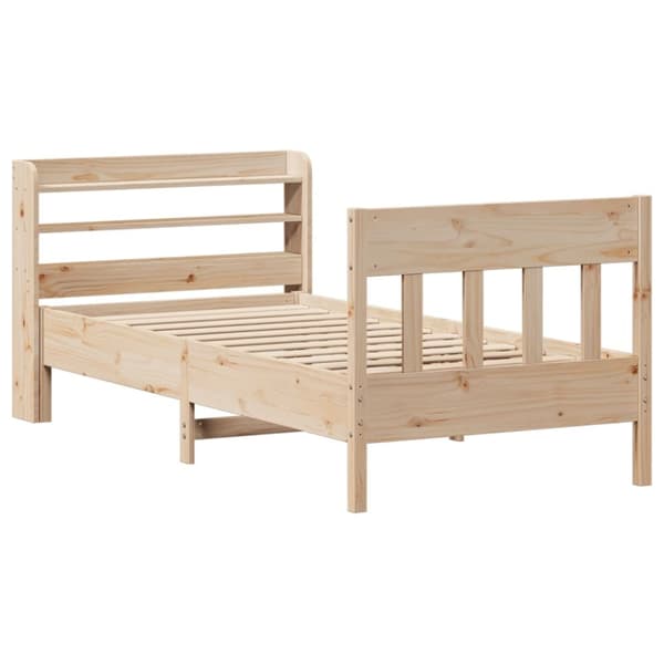 sengeramme uden madras 100x200 cm massivt fyrretræ