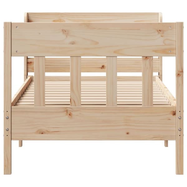 sengeramme uden madras 100x200 cm massivt fyrretræ