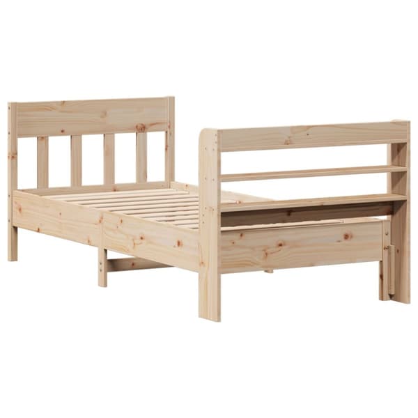 sengeramme uden madras 100x200 cm massivt fyrretræ