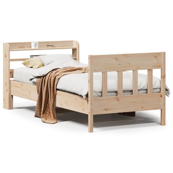 sengeramme uden madras 100x200 cm massivt fyrretræ