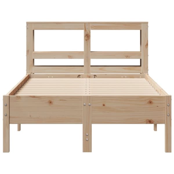 sengeramme uden madras 75x190 cm massivt fyrretræ
