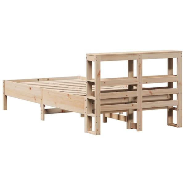 sengeramme uden madras 75x190 cm massivt fyrretræ