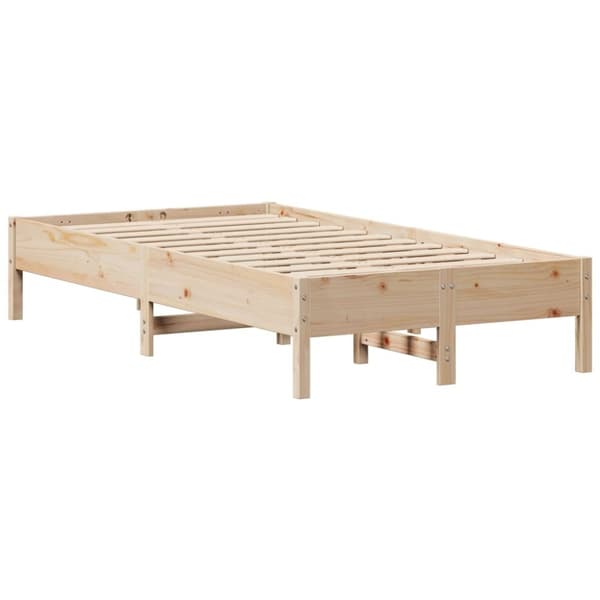 sengeramme uden madras 75x190 cm massivt fyrretræ