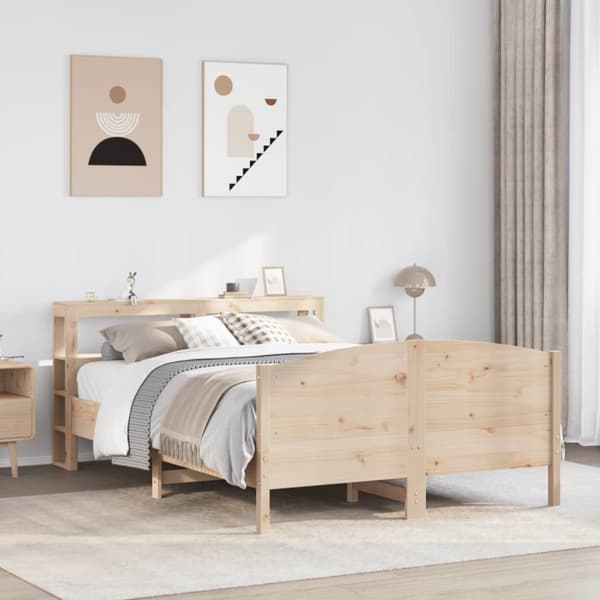 sengeramme uden madras 120x200 cm massivt fyrretræ