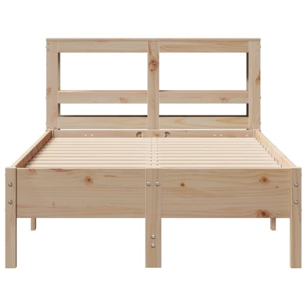 sengeramme uden madras 120x190 cm massivt fyrretræ