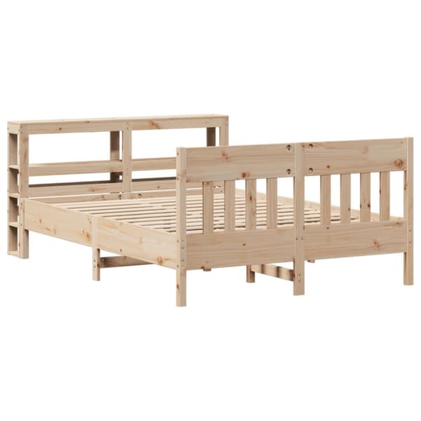 Sängram utan madrass 120x190 cm massiv furu