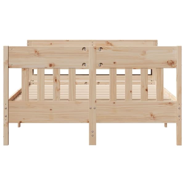 Sängram utan madrass 120x190 cm massiv furu