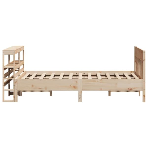 Sängram utan madrass 120x190 cm massiv furu