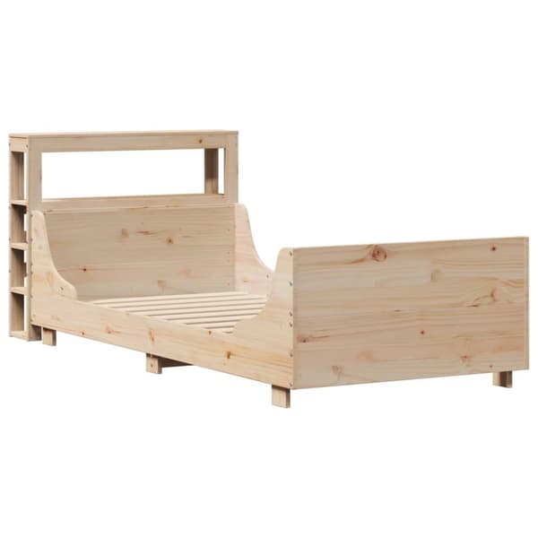 sengeramme uden madras 75x190 cm massivt fyrretræ