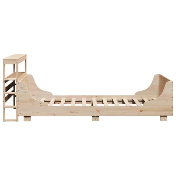 sengeramme uden madras 75x190 cm massivt fyrretræ