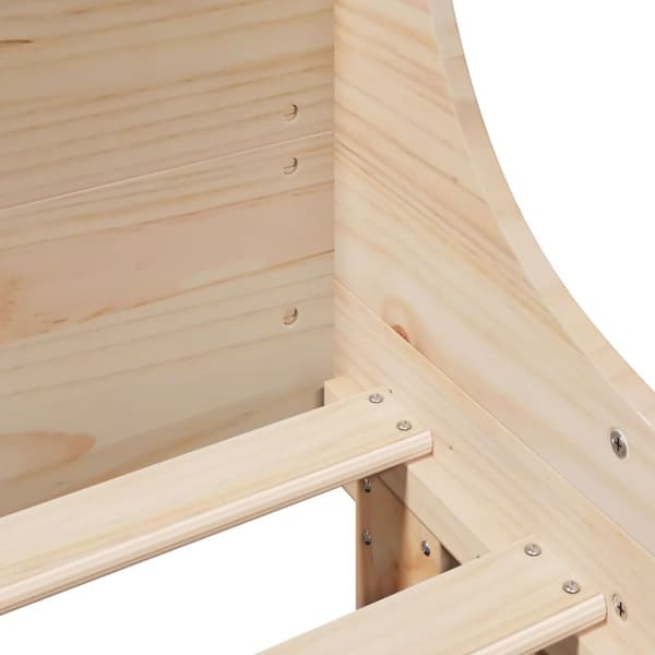 sengeramme uden madras 75x190 cm massivt fyrretræ