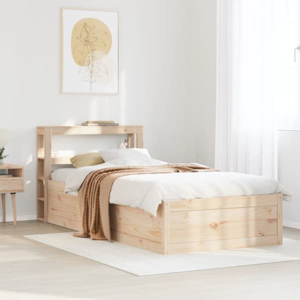 sengeramme med sengegavl 90x200 cm massivt fyrretræ