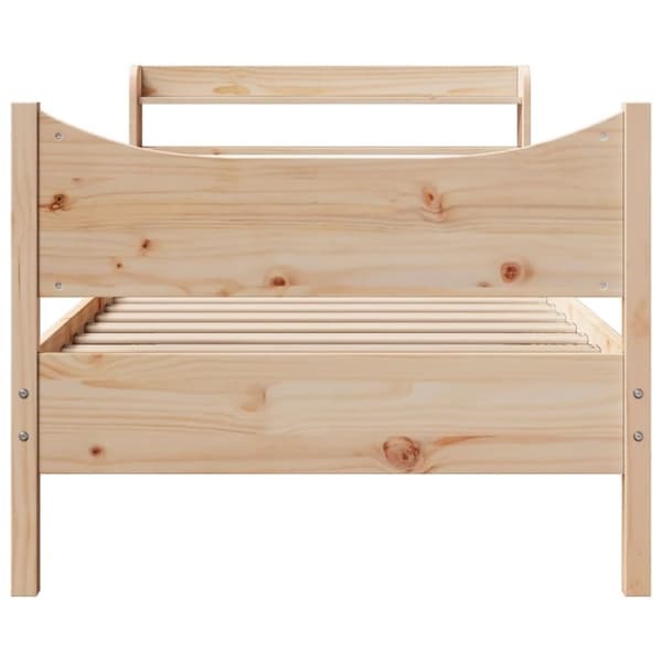 sengeramme med sengegavl 90x200 cm massivt fyrretræ