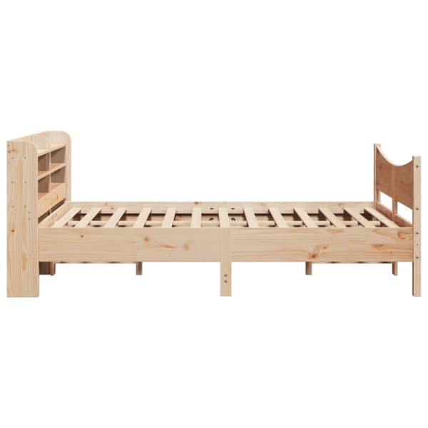 sengeramme med sengegavl 120x200 cm massivt fyrretræ hvid