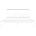 Miniatyrbillede 4 af 8: sengeramme med sengegavl 160x200 cm metal hvid