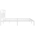 Miniatyrbillede 5 af 8: sengeramme med sengegavl 160x200 cm metal hvid