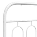 Miniatyrbillede 7 af 8: sengeramme med sengegavl 160x200 cm metal hvid