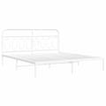 Miniatyrbillede 2 af 8: sengeramme med sengegavl 160x200 cm metal hvid