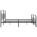 Miniatyrbillede 5 af 8: sengeramme med sengegavl og fodgærde 193x203 cm metal sort