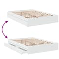 Miniatyrbillede 7 af 10: sengeramme med skuffer 120x200 cm konstrueret træ hvid