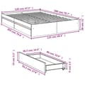 Miniatyrbillede 10 af 10: sengeramme med skuffer 120x200 cm konstrueret træ hvid