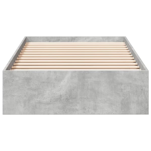 Sängynrunko laatikoilla betoninharmaa 75x190 cm tekninen puu