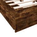 Miniatyrbillede 8 af 10: sengeramme med skuffer 160x200 cm konstrueret træ røget eg