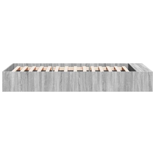 sengeramme 90x200 cm konstrueret træ grå sonoma-eg