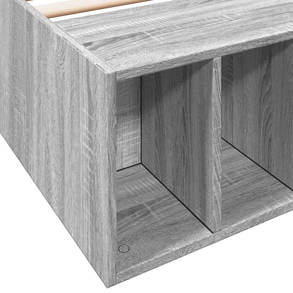 sengeramme 90x200 cm konstrueret træ grå sonoma-eg
