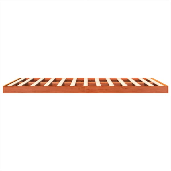 sengeramme 160x200 cm massivt fyrretræ gyldenbrun