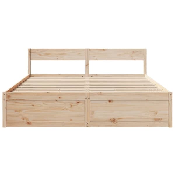 sengeramme uden madras 180x200 cm massivt fyrretræ