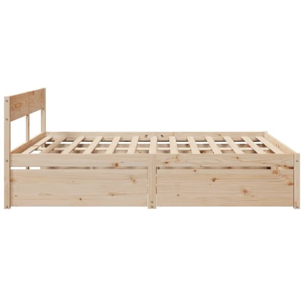 sengeramme uden madras 180x200 cm massivt fyrretræ