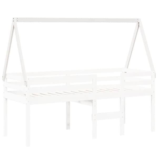 stel til husseng 199x95,5x88 cm massivt fyrretræ hvid