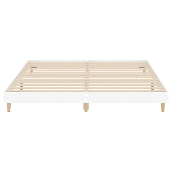sengestel 180x200 cm konstrueret træ hvid