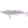 Miniatyrbillede 9 af 9: sengestel 180x200 cm konstrueret træ hvid