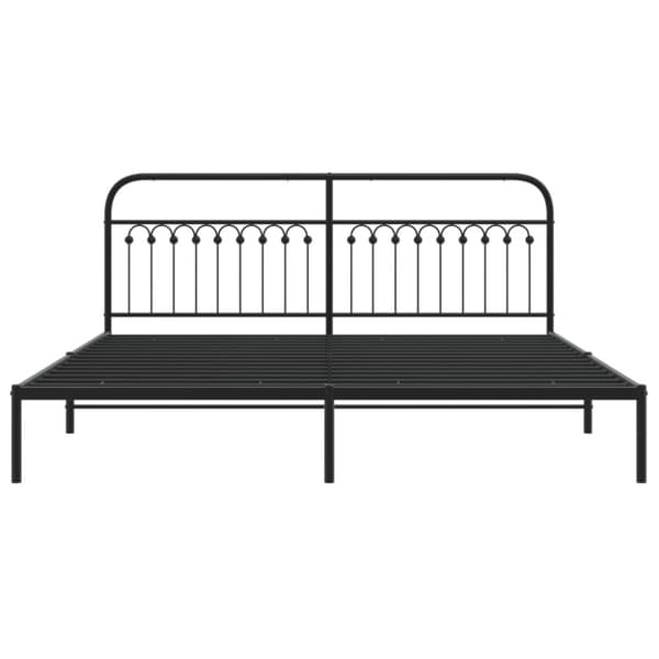 sengeramme med sengegavl 193x203 cm metal sort
